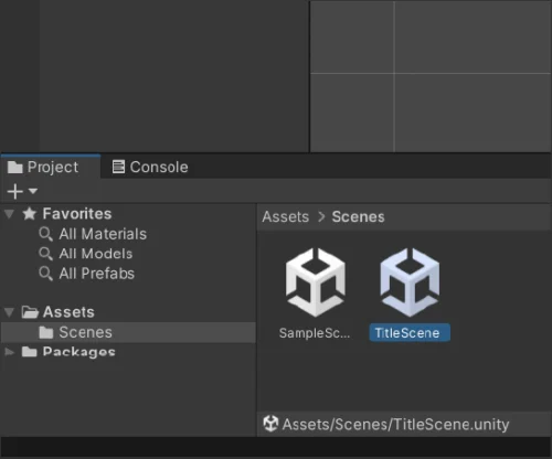 シーン:TitleSceneを作成